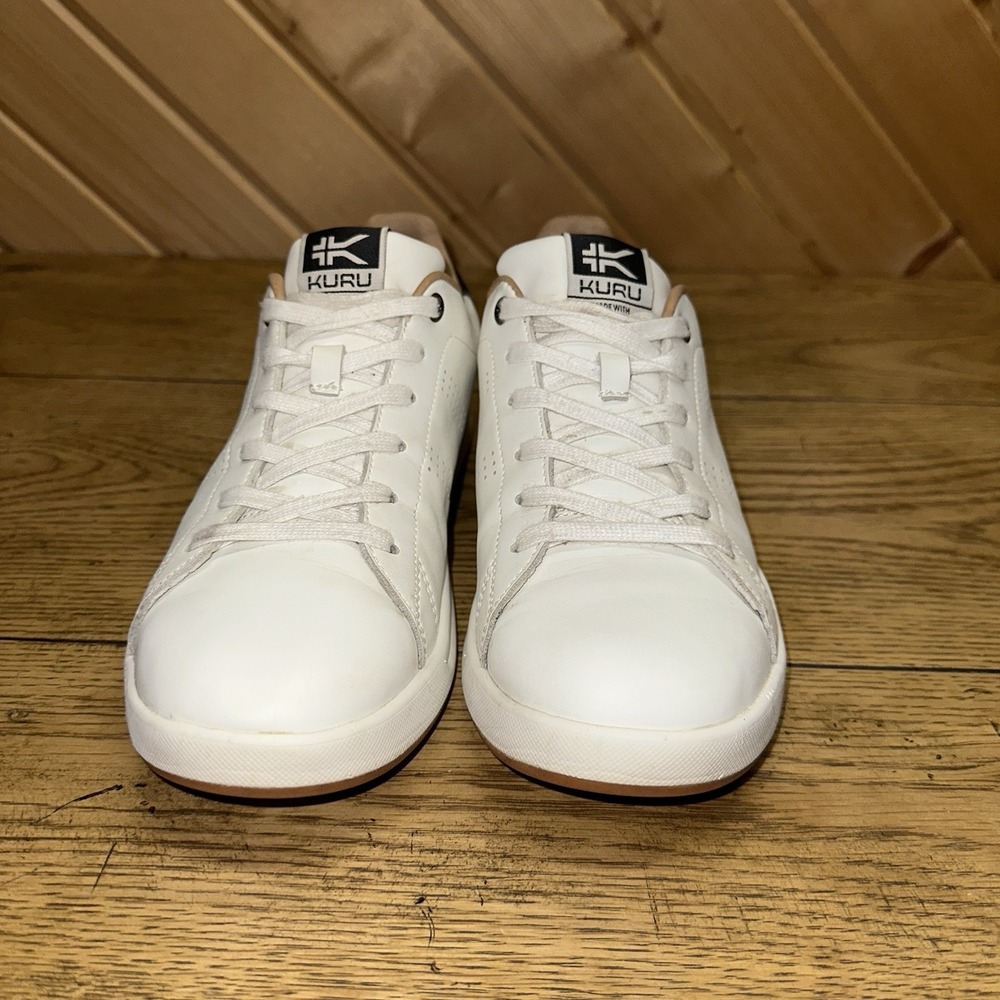 KURU CLOUD Classic White Leather Low Top Walking Shoes 20630290 Women's 9 M $129 - Picture 6 of 11